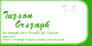 tuzson orszagh business card